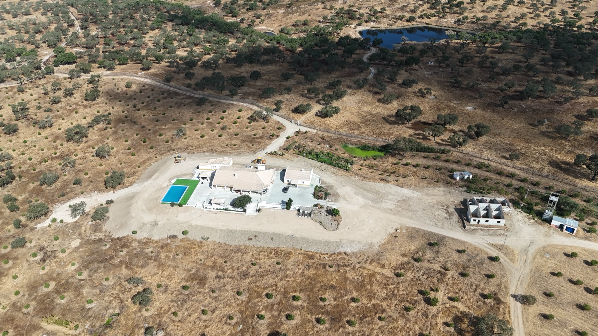 Aerial view of the estate