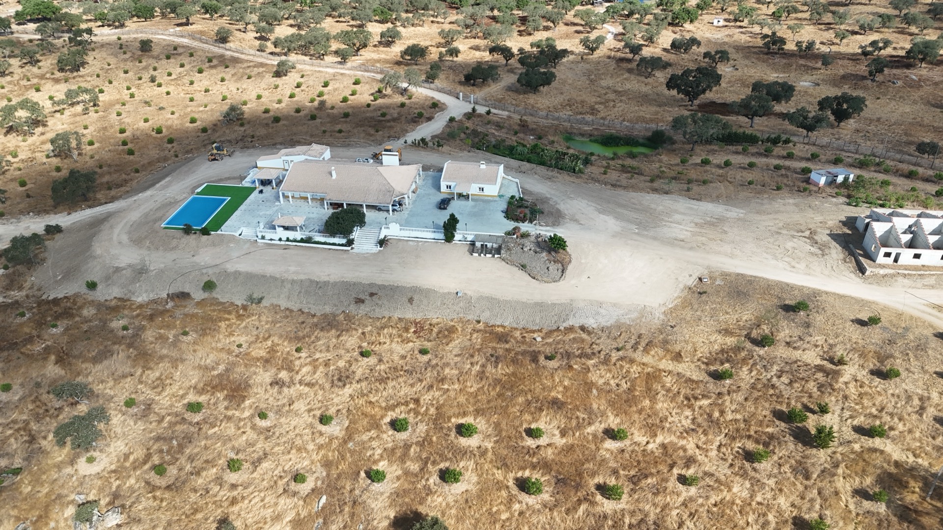 Aerial estate view